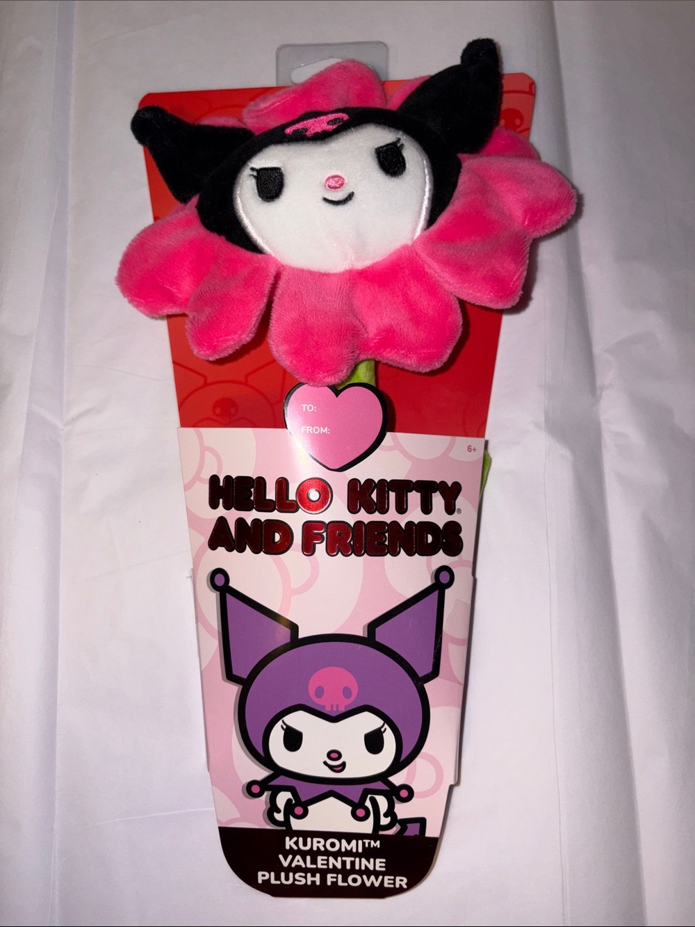 Hello Kitty Kuromi Pink Plush Flower